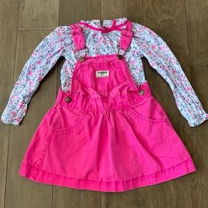 Vintage Oshkosh b’gosh dress overalls - matching set